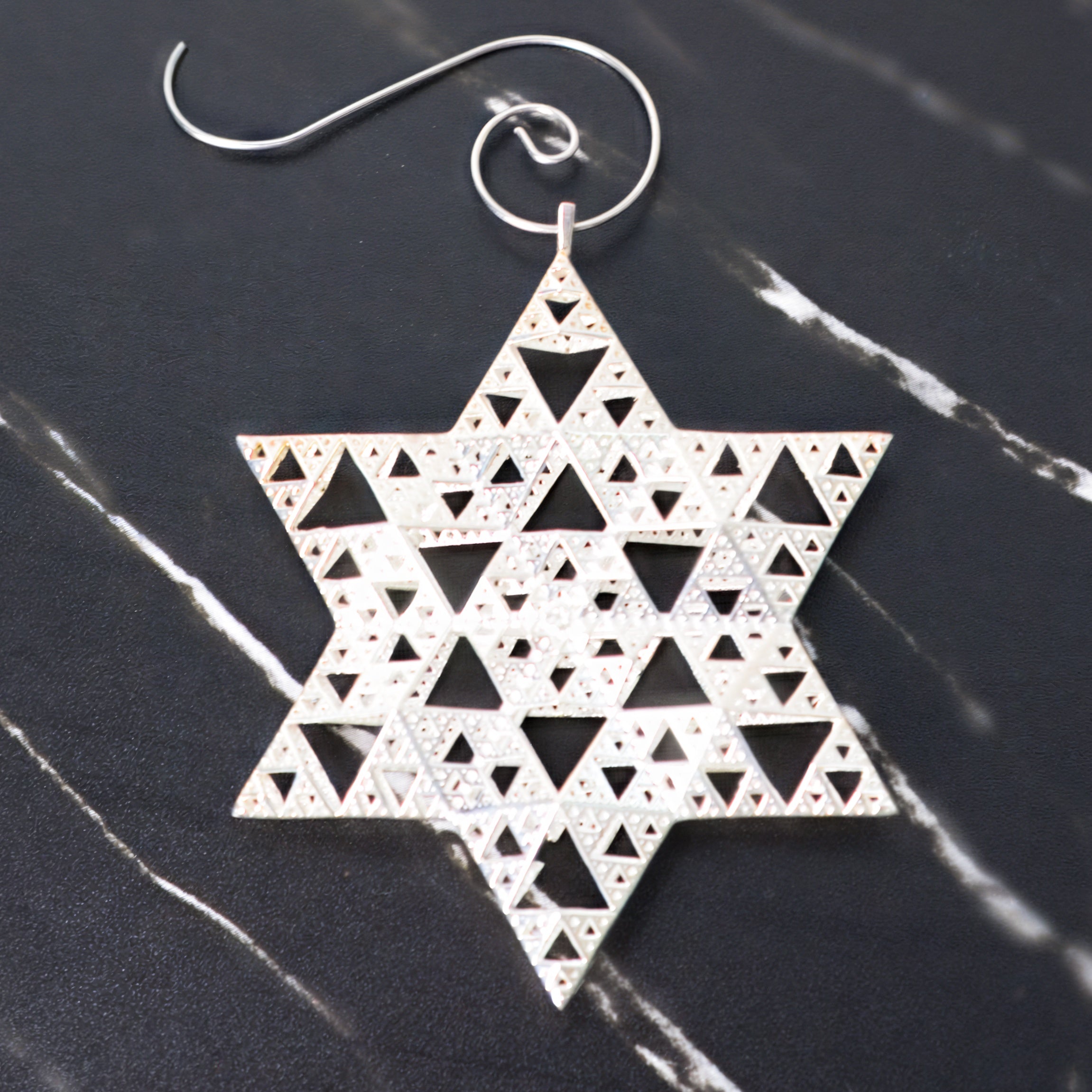 Sierpinski Star of David - Sterling Silver