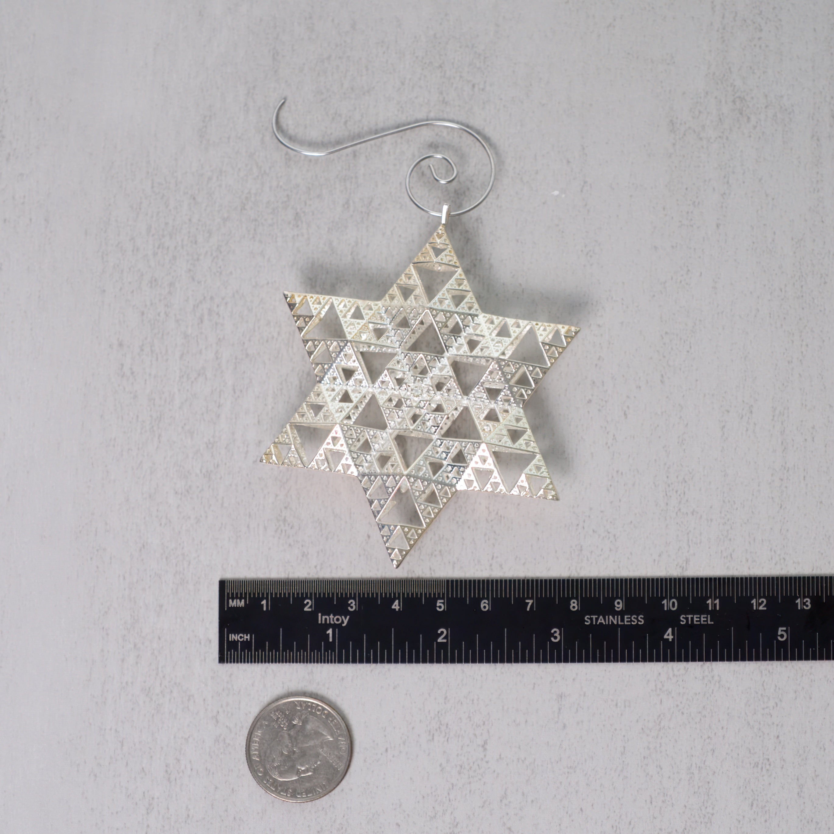 Sierpinski Star of David - Sterling Silver