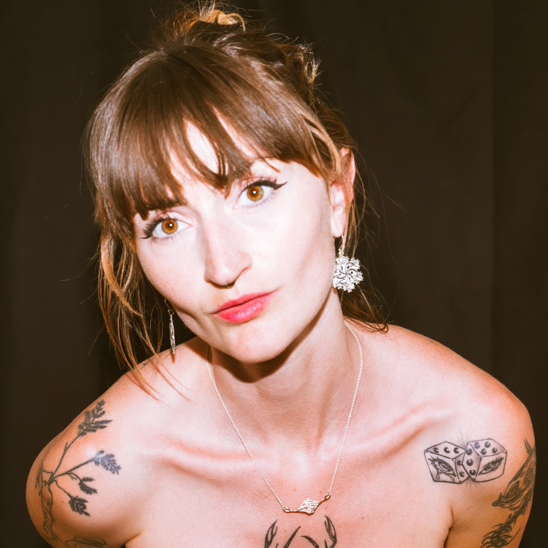 Six-Pointed Earrings Silver