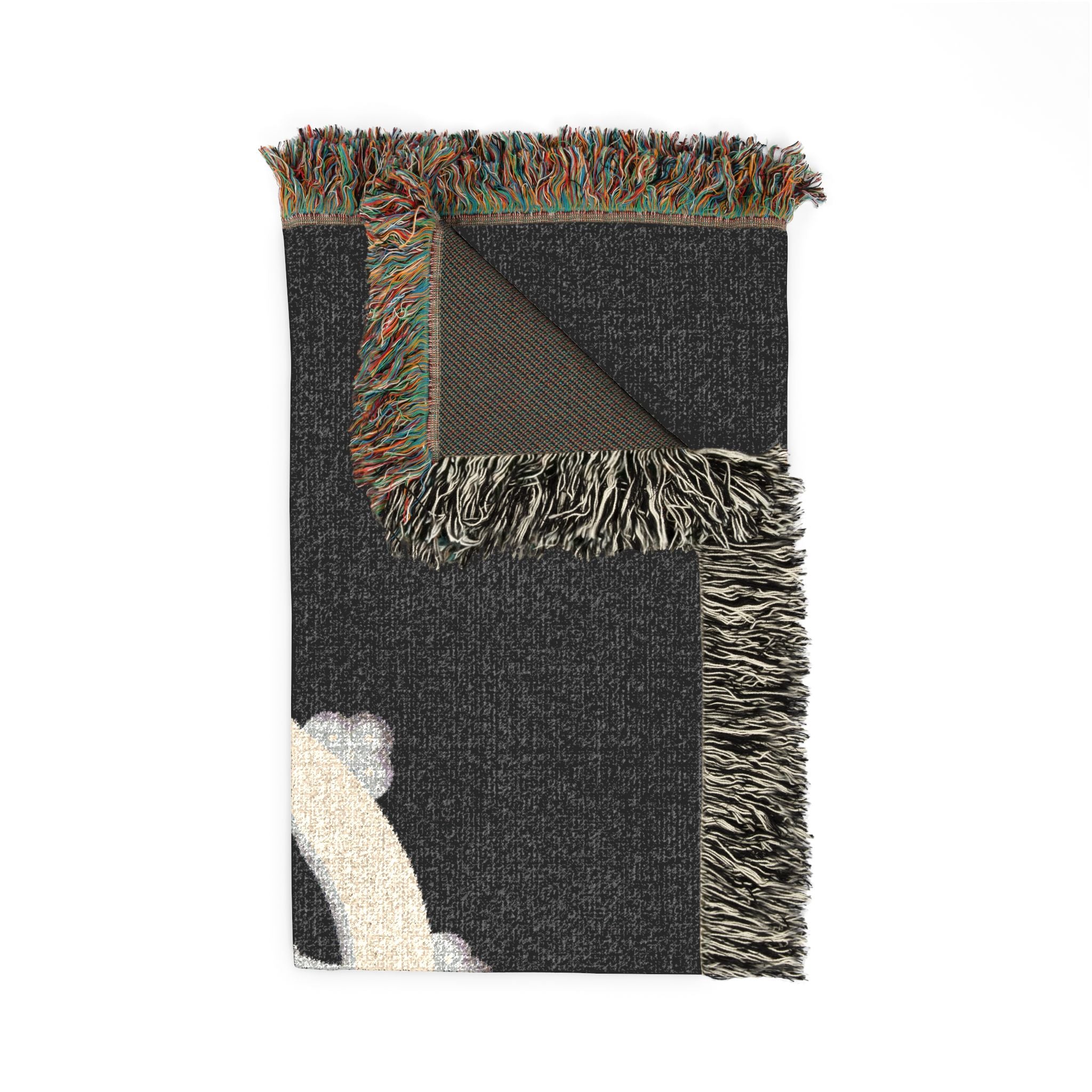 Zen Dharma Wheel Blanket Black