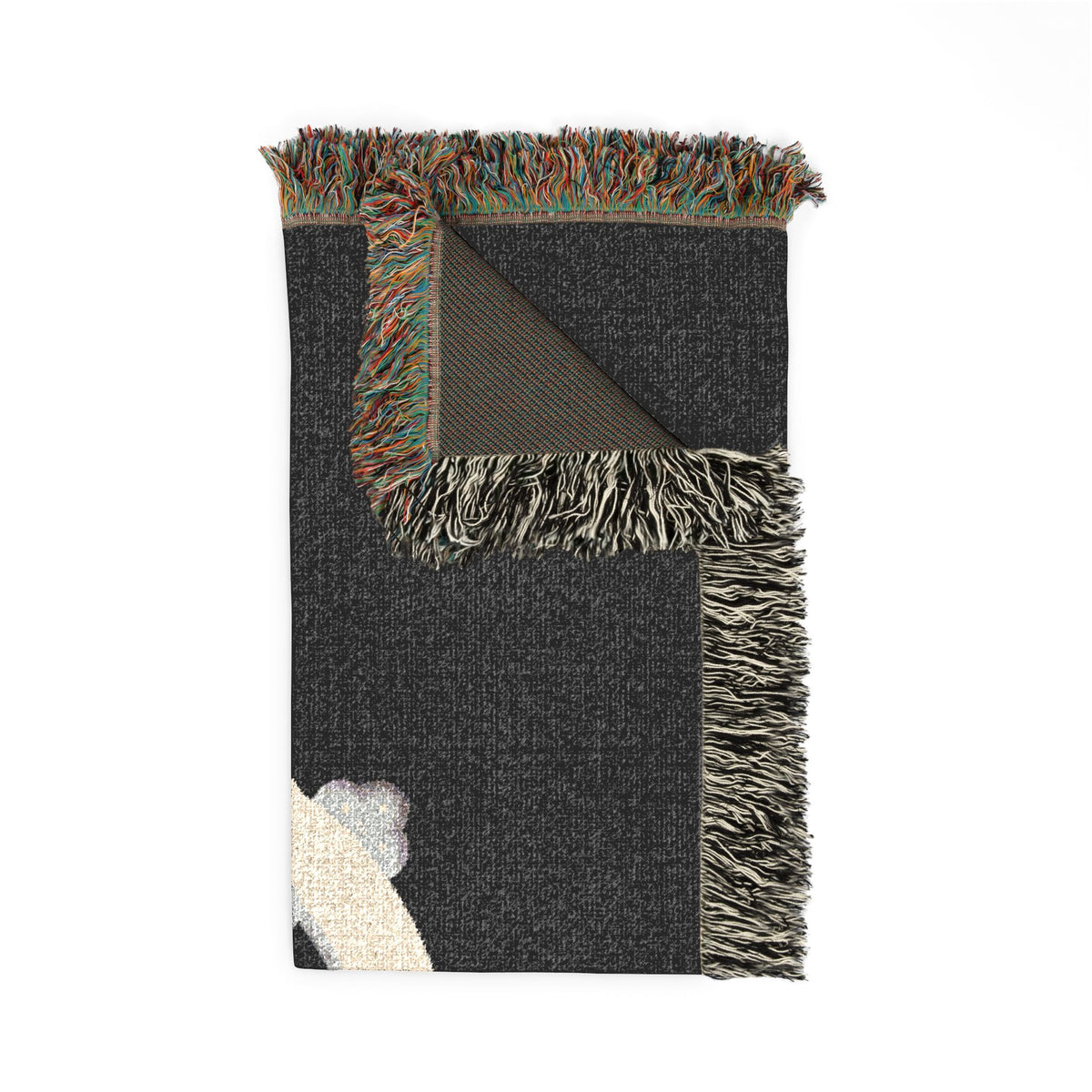 Zen Dharma Wheel Blanket Black