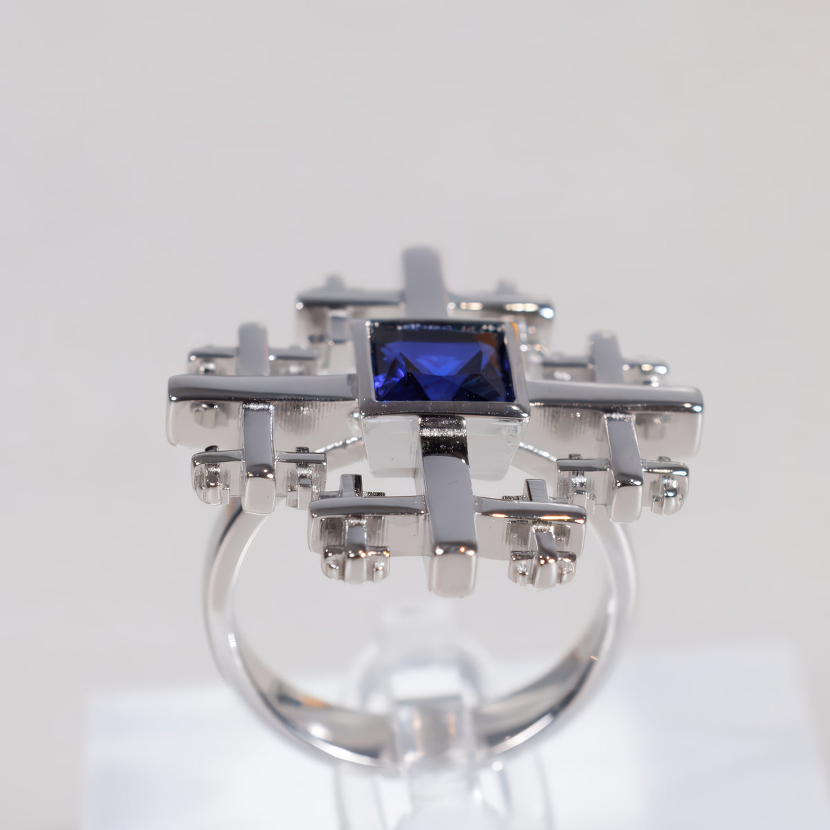 Crux Ring in platinum, another view