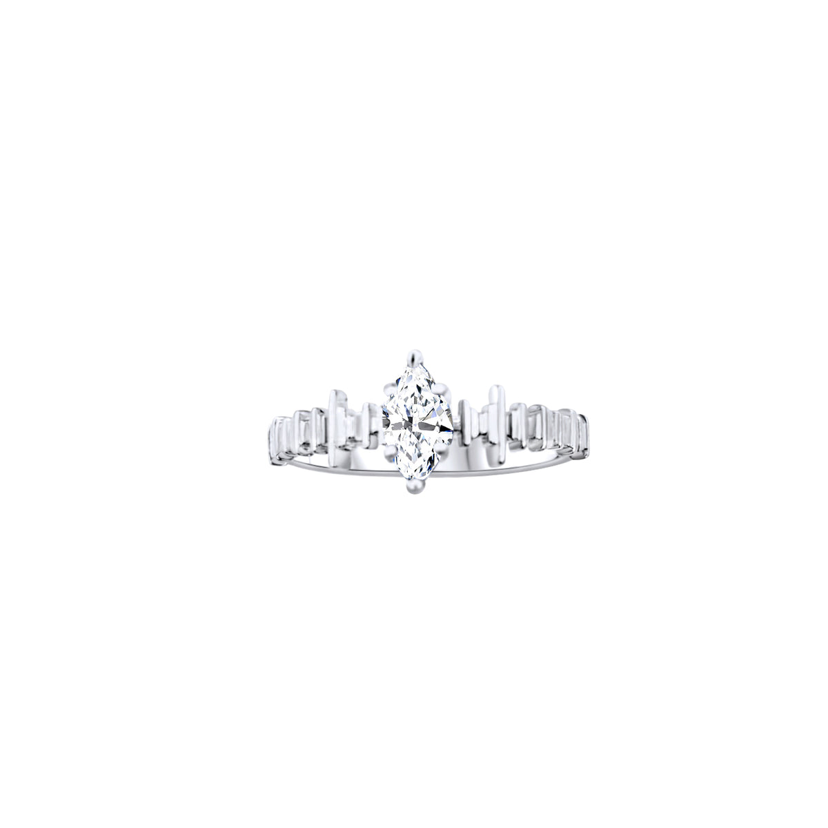 Harmonic Ring No. 2 marquise engagement ring, additional view