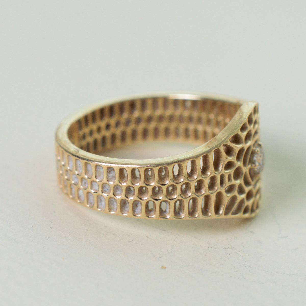 Hive Honeycomb Ring, a bee-inspired statement ring