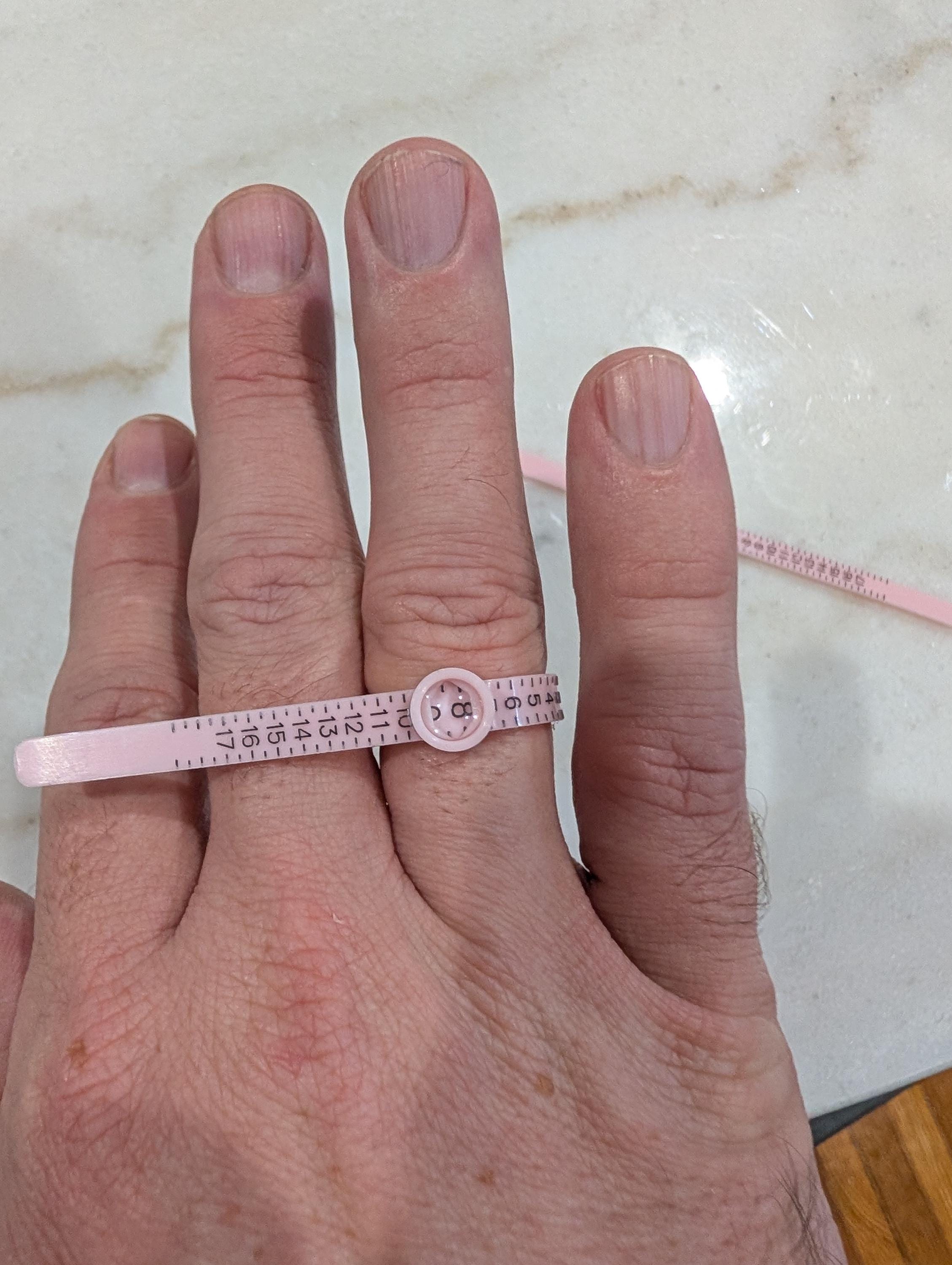 Pink Ring Sizer US Sizes With Magnifying Viewing Window for Engagement and Wedding Rings