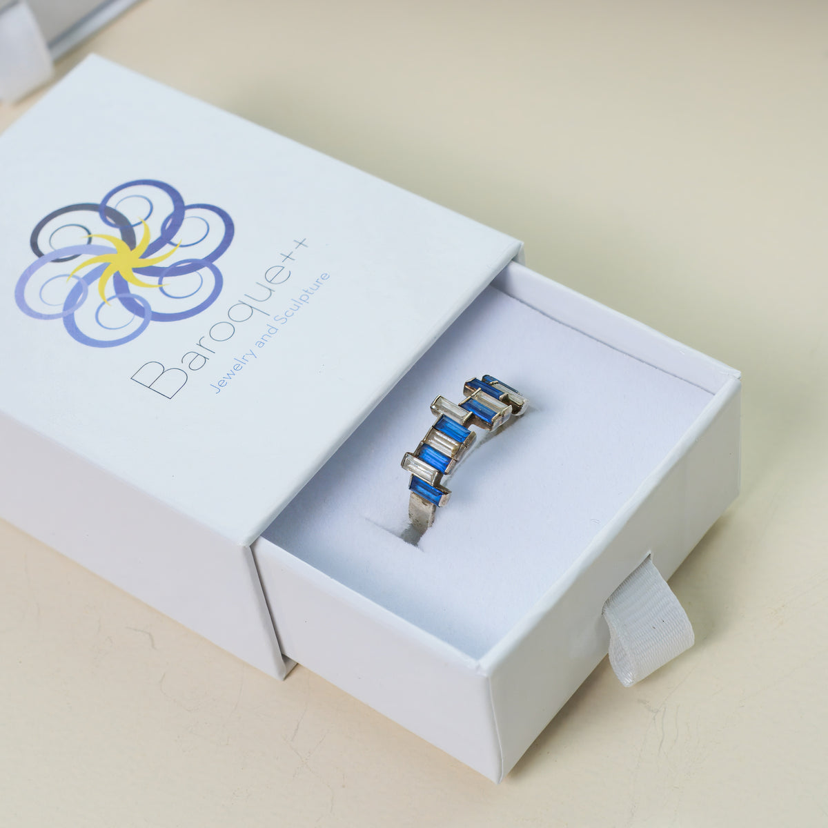 Jitter Baguette Ring, alternate angle