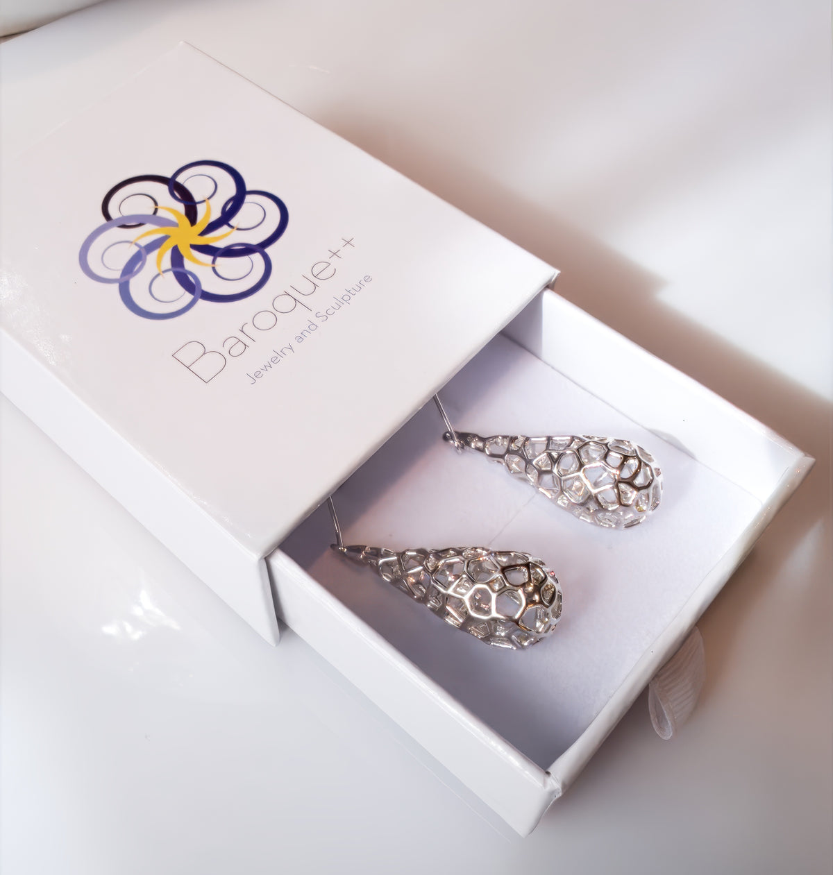 Llora teardrop drop earrings, additional view