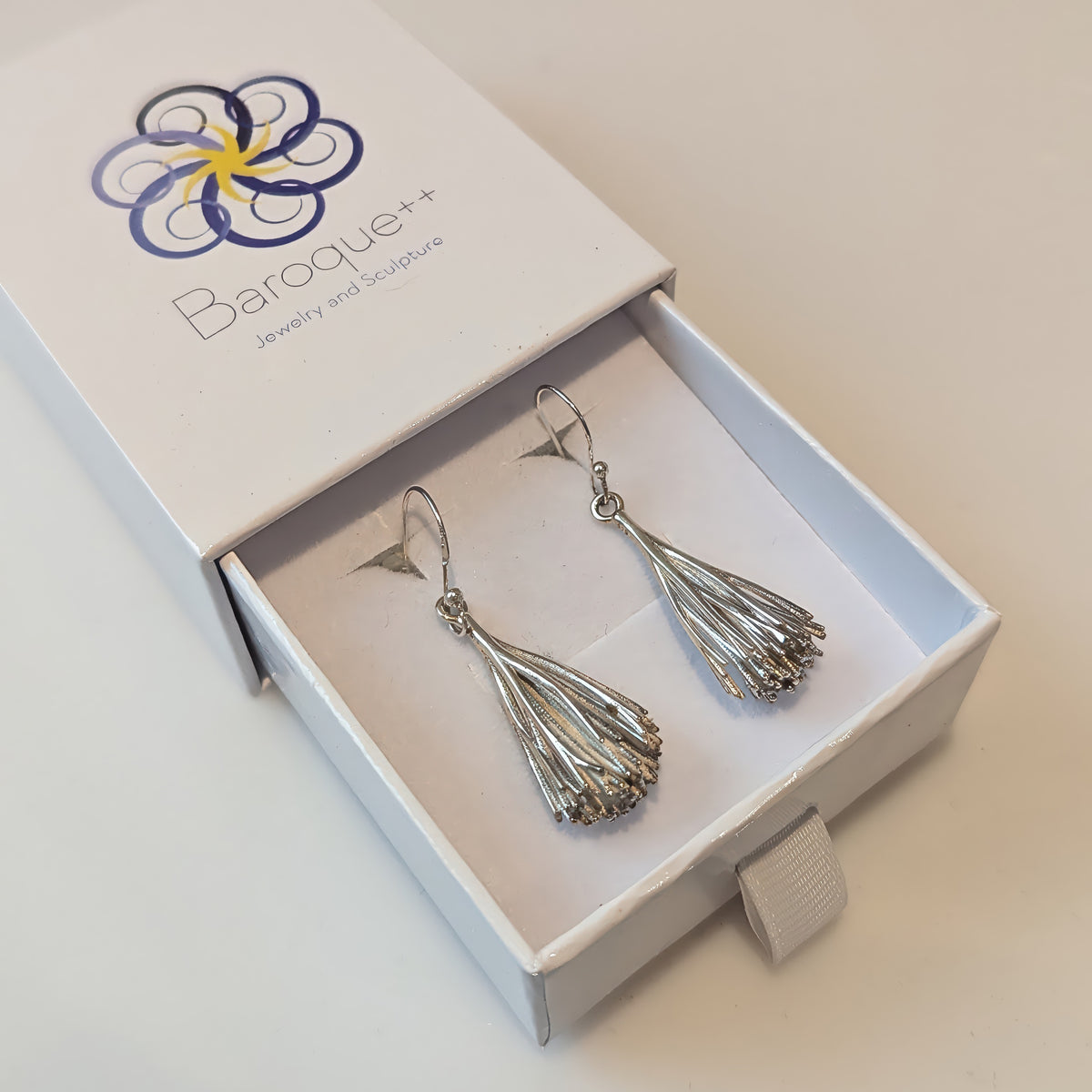 Palpae Tassel Earrings, statement botanical earrings
