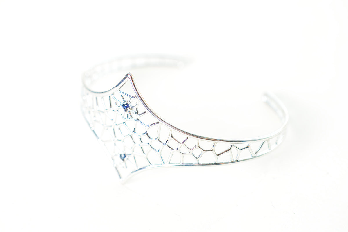Parallax gemstone cuff bracelet, alternate view