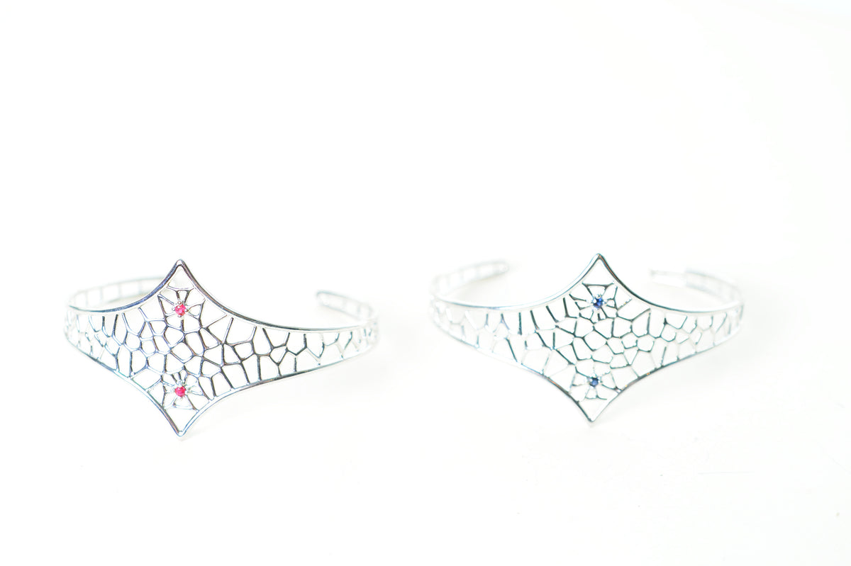Parallax Gemstone Cuff, a statement bracelet