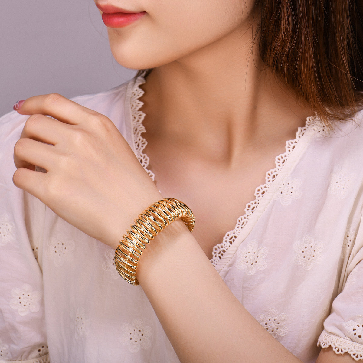 Phase Cuff Bracelet, a modern minimalist cuff