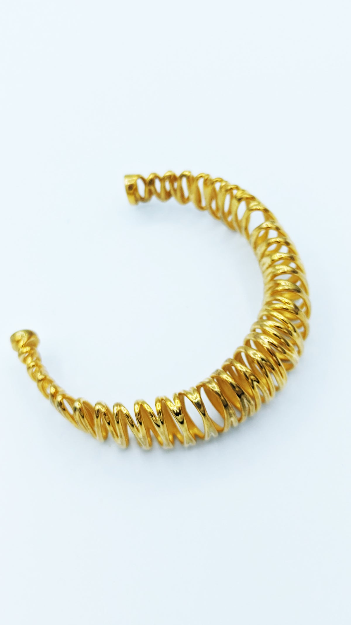 Phase generative art cuff, alternate angle