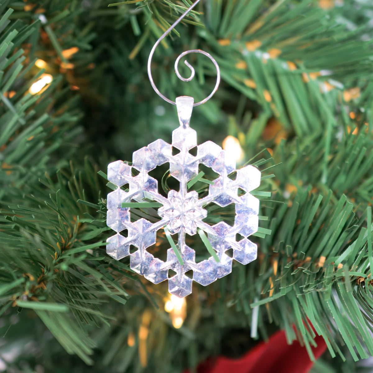 Snowflake Ornament No. 1 in sterling silver, a one-of-a-kind heirloom Christmas ornament, by Baroque++