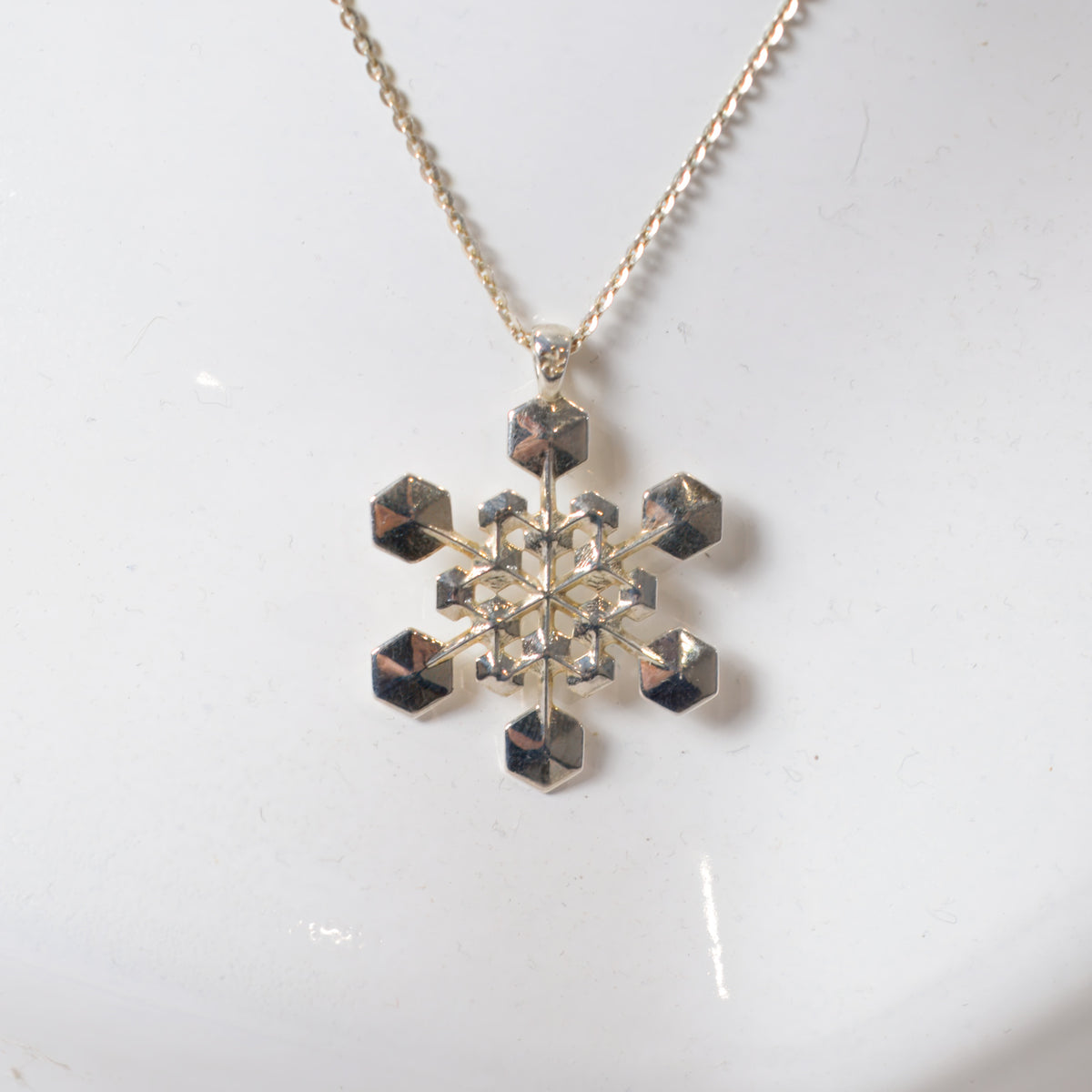 Snowflake Pendant No. 3, a winter jewelry gift