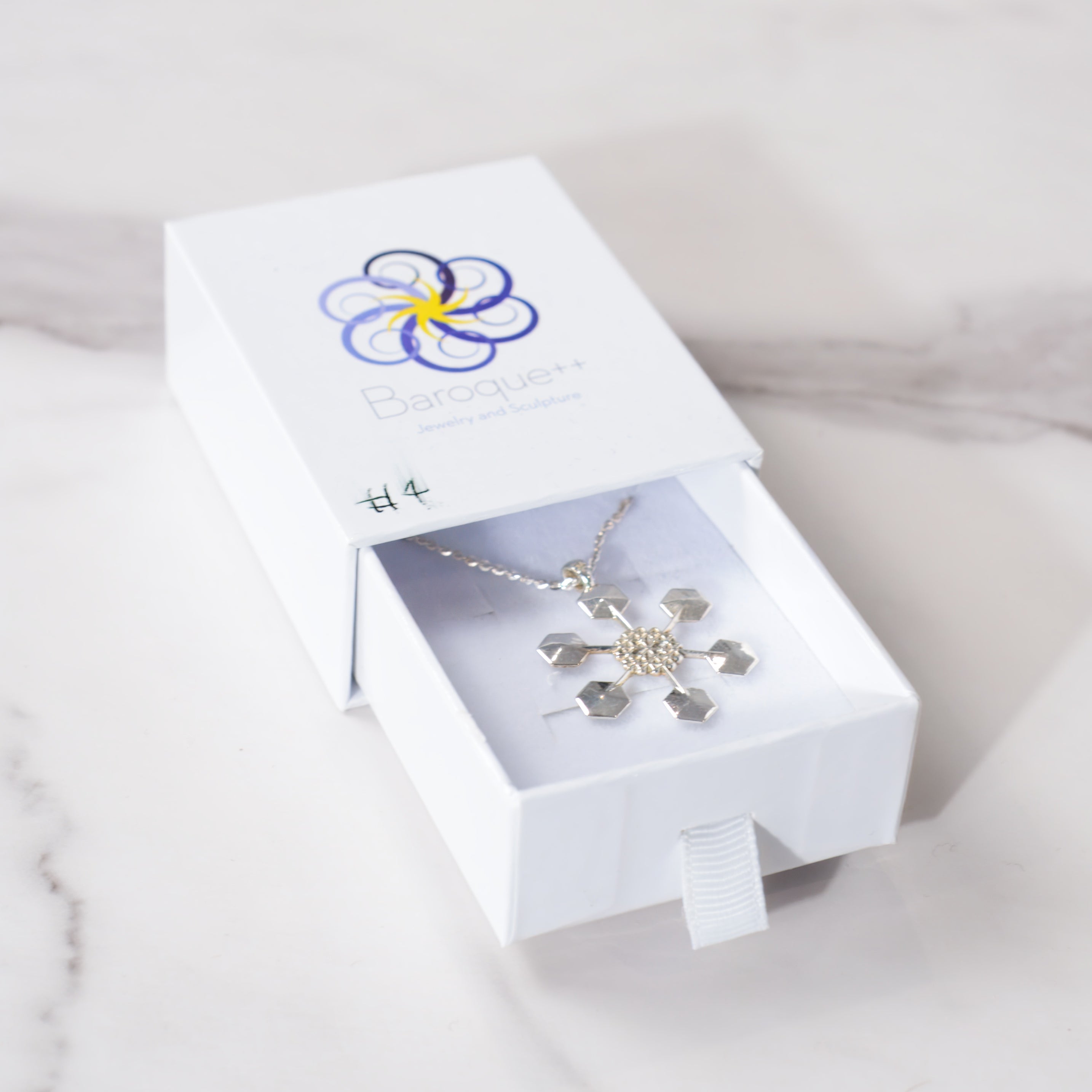 Sterling Silver Snowflake Pendant No. 4