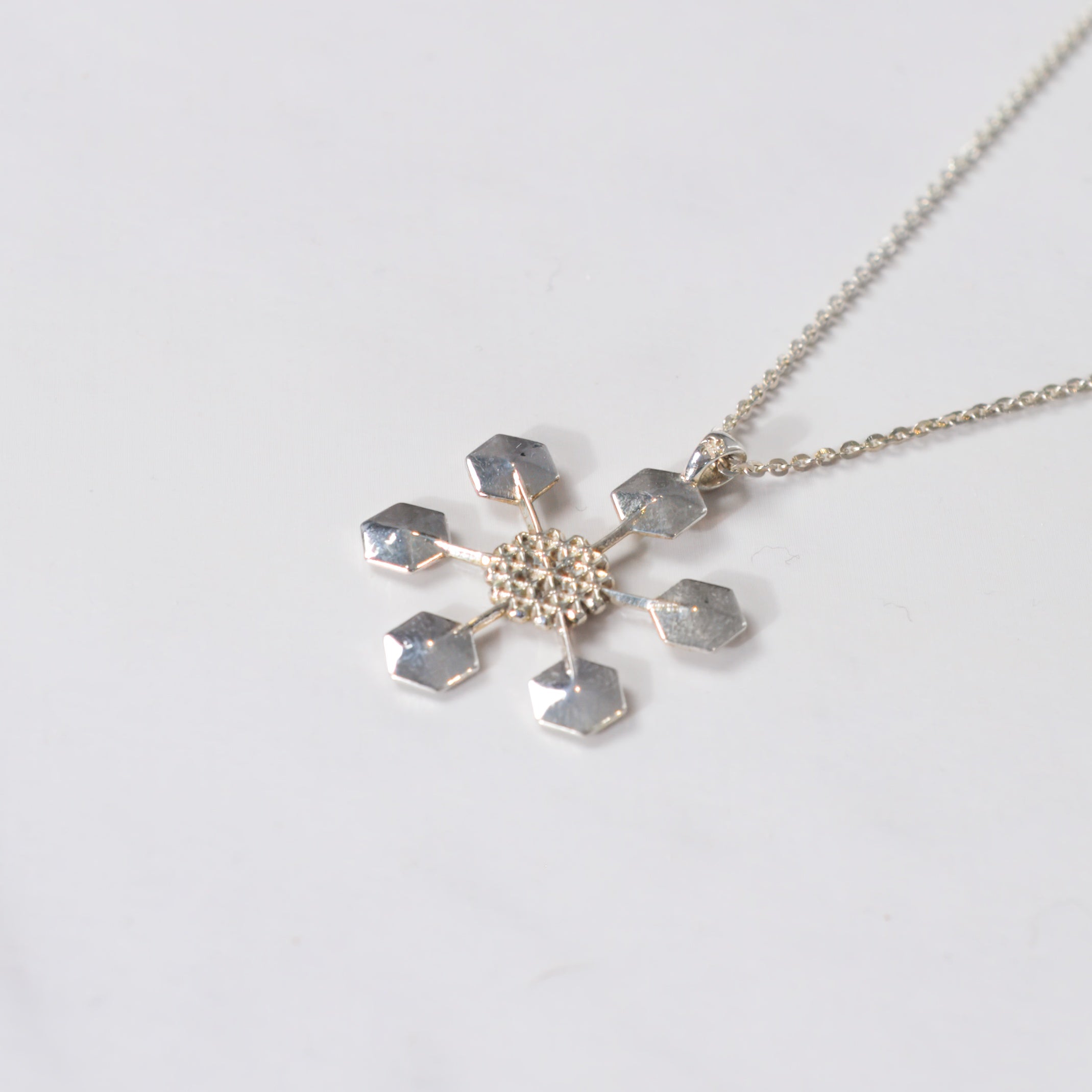 Sterling Silver Snowflake Pendant No. 4