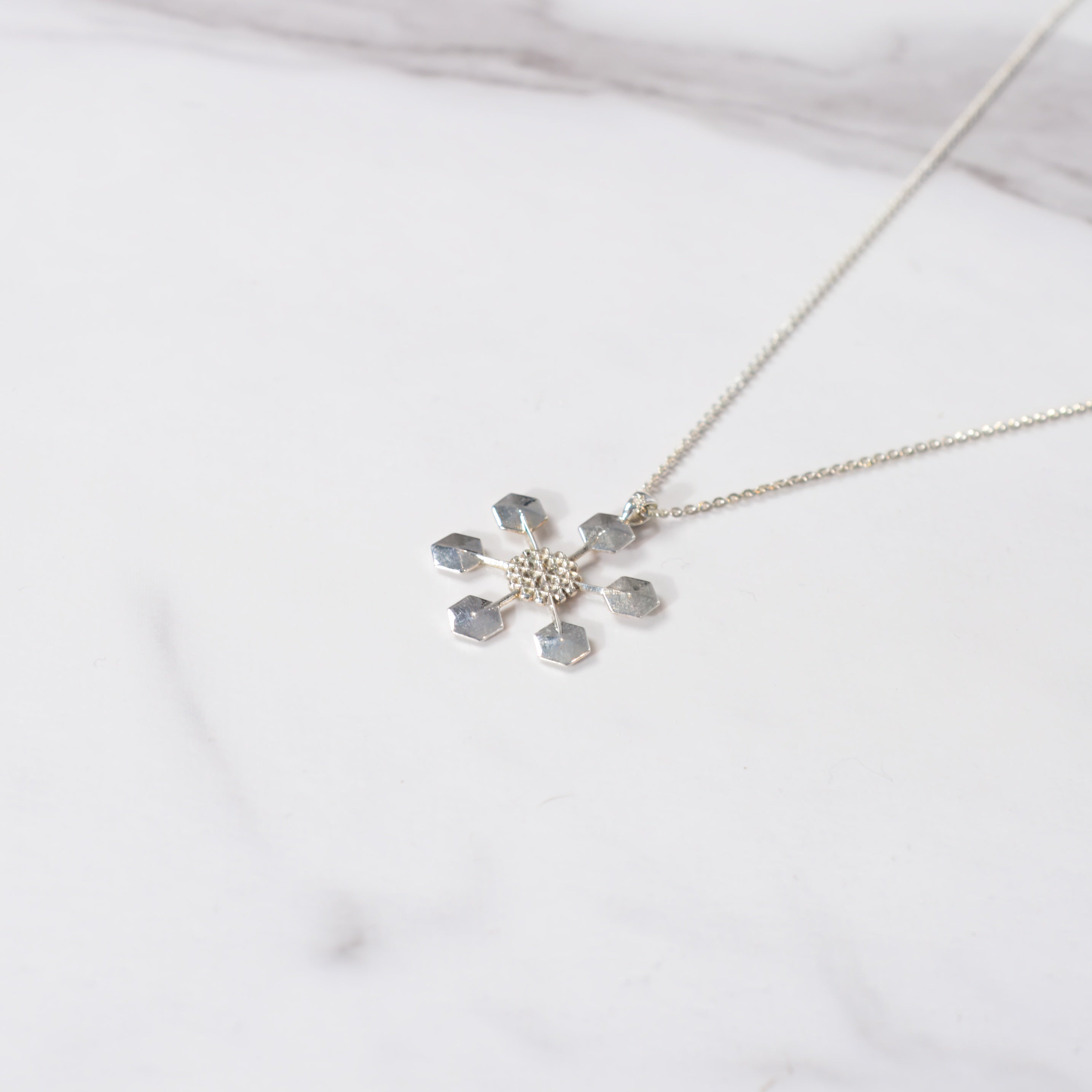 Sterling Silver Snowflake Pendant No. 4