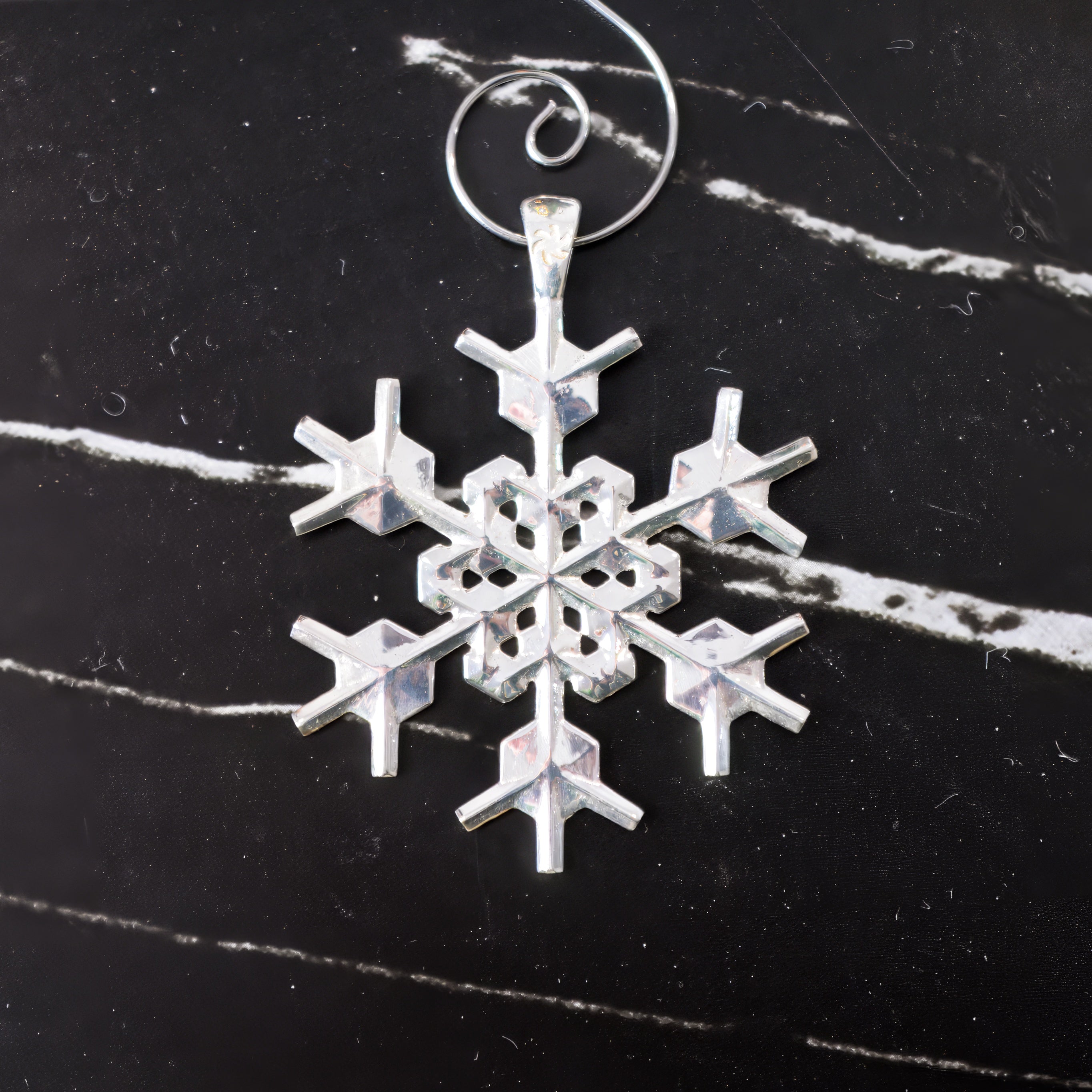 Snowflake Ornament Sterling Silver 2 in. No. 5