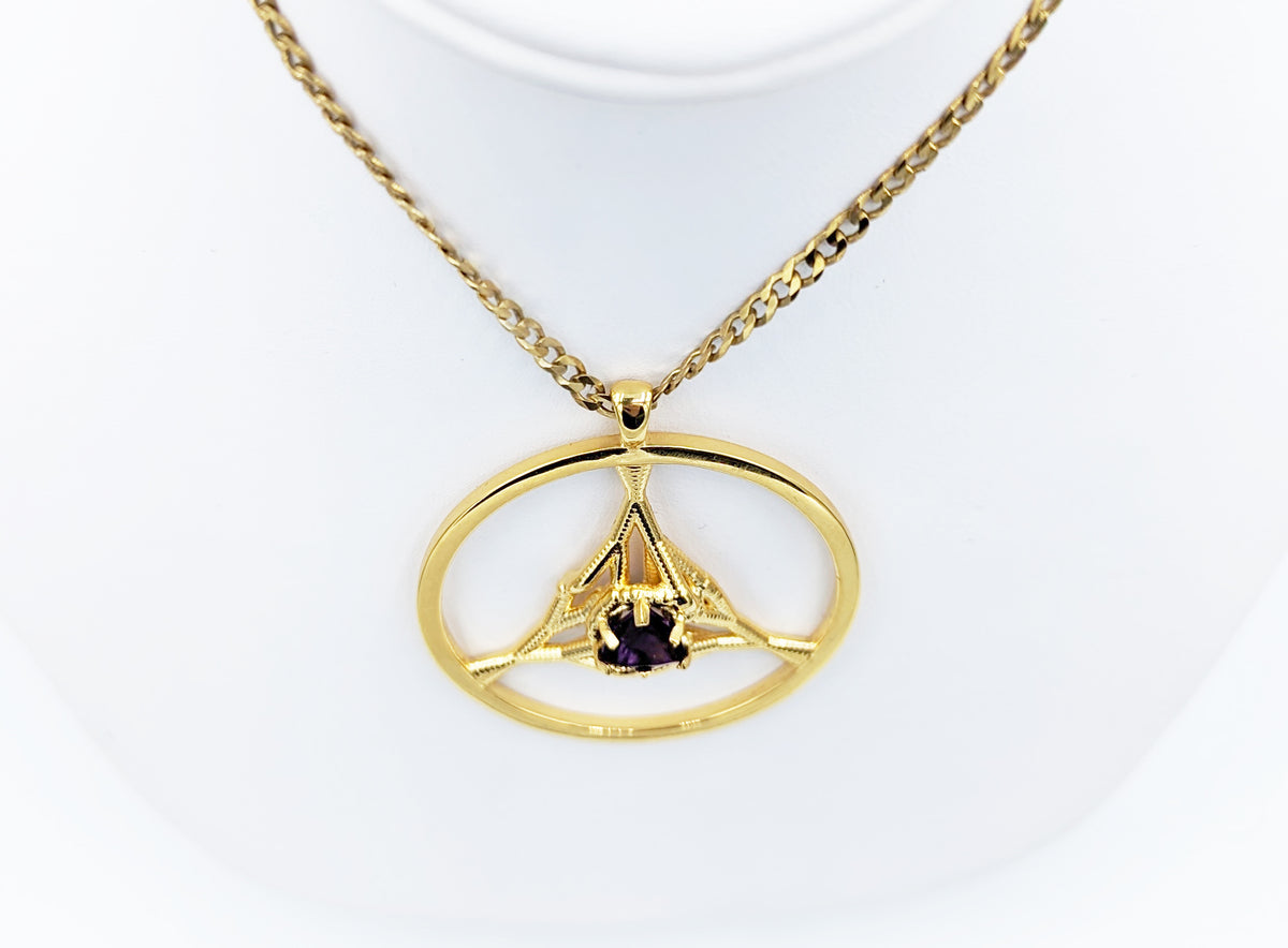 Trillium Amethyst Pendant, additional view