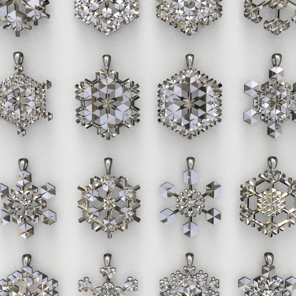 16 snowflakes