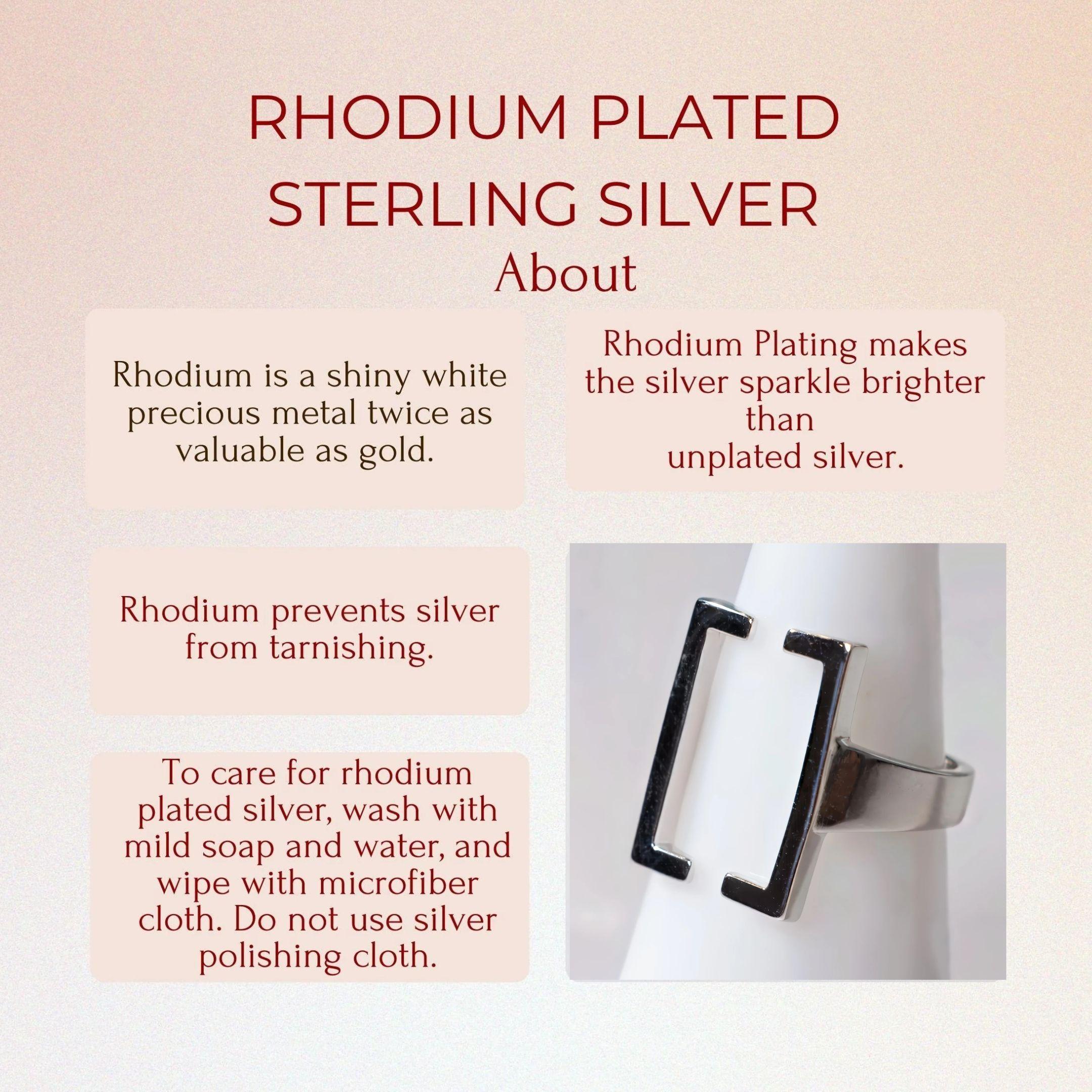 a description of the silver and rhodium with image of nullset ring (square brackets open ring)