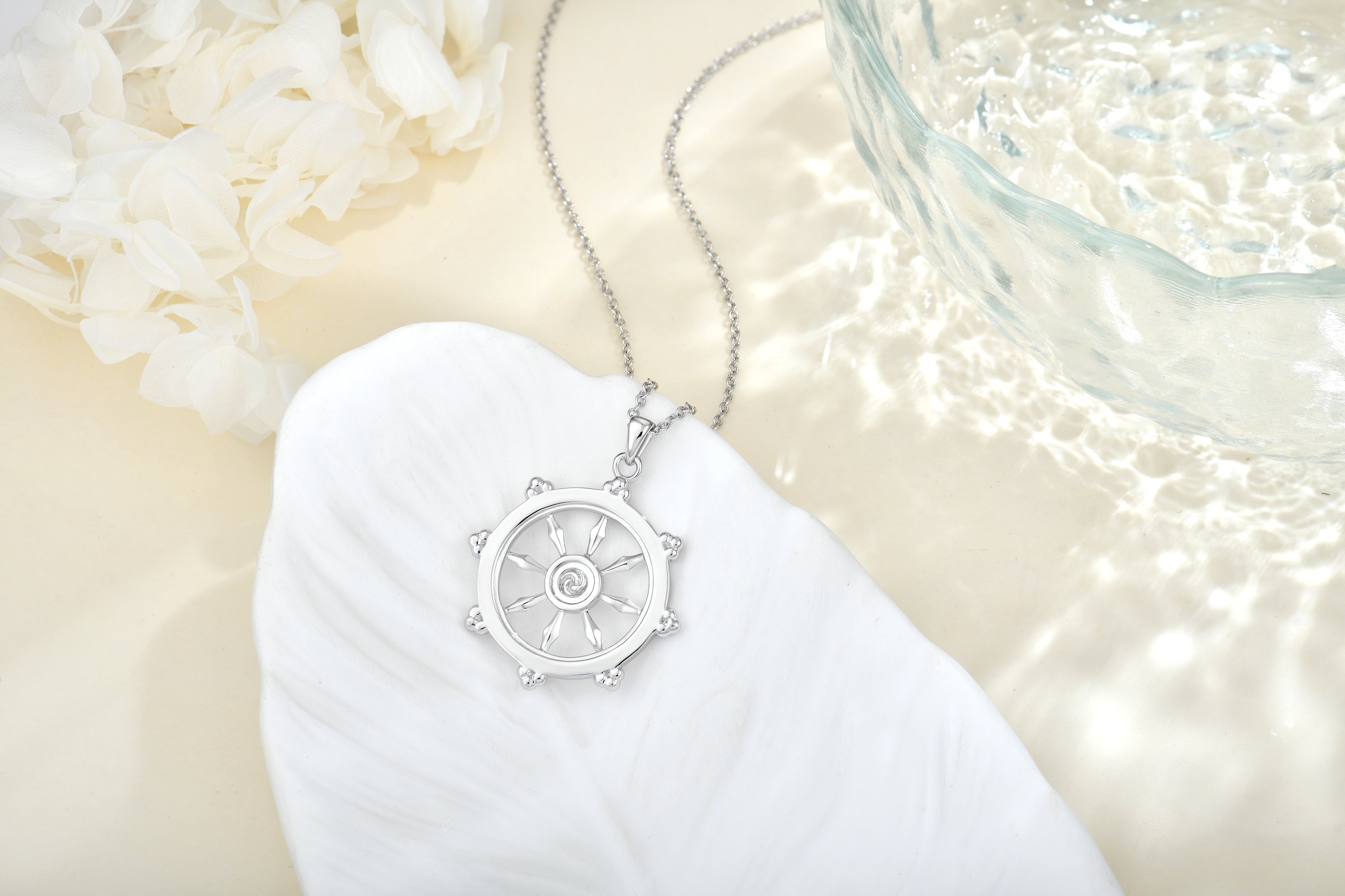 Dharmachakra (Dharma Wheel) Pendant Sterling Silver