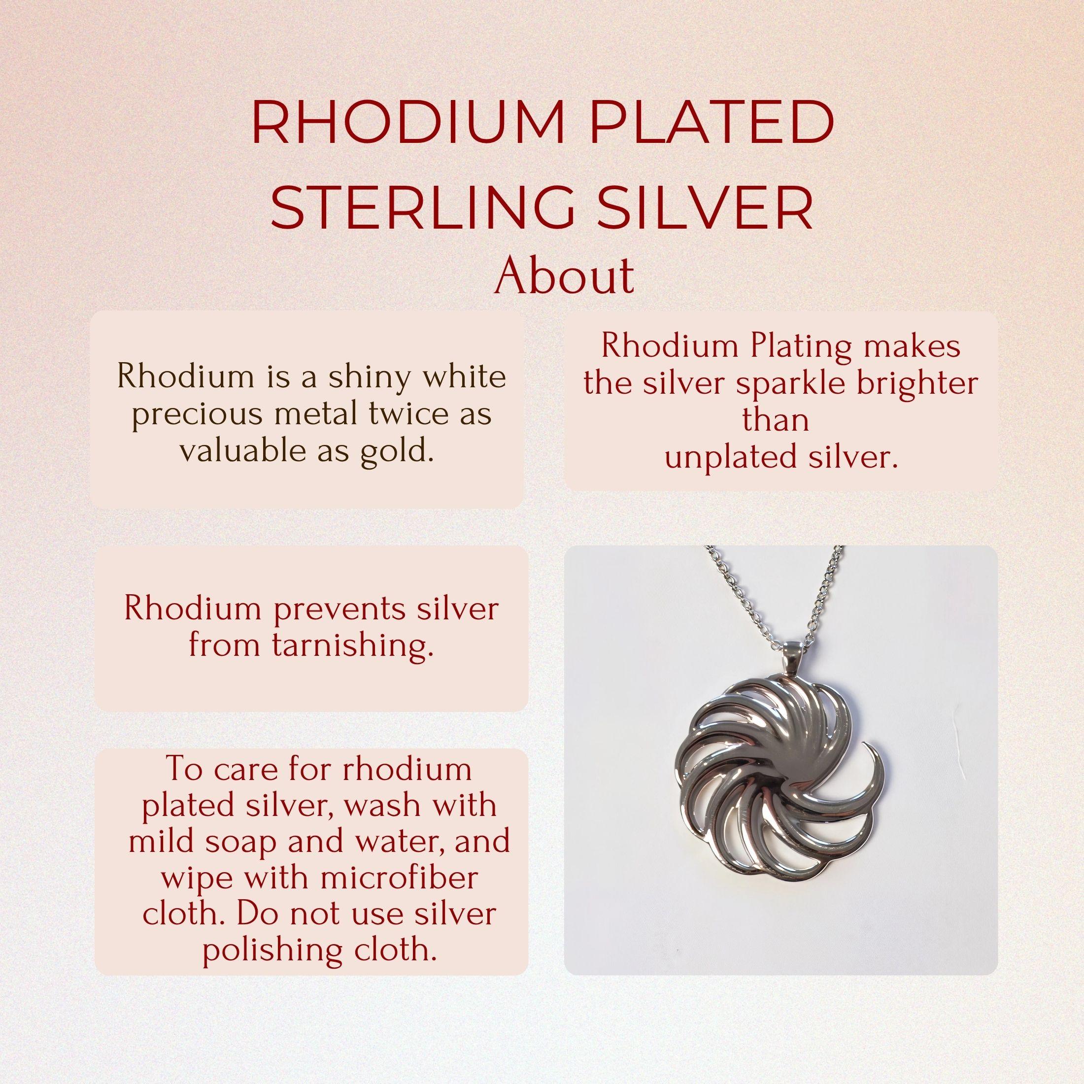 care guide rhodium-plated silver