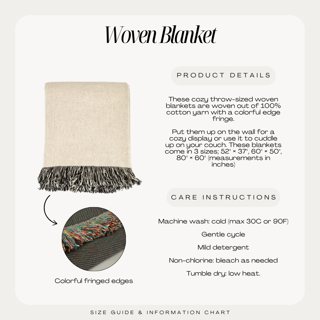 Dharma Wheel Blanket Buddhist Dharmachakra Woven Cotton