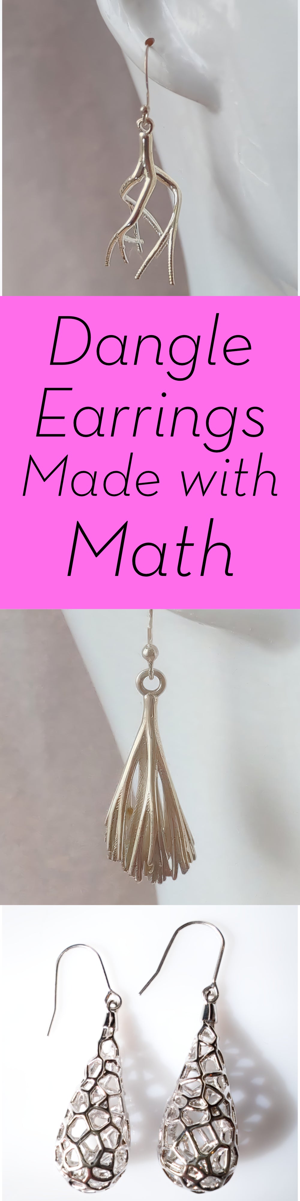 Tree Twist, Palpae and Llora dangle earrings shown together