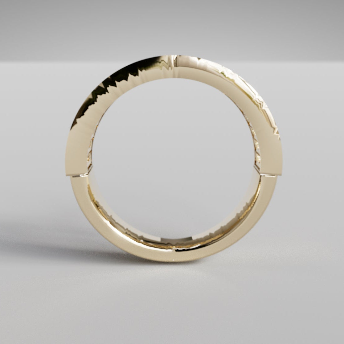 gold ring from the side