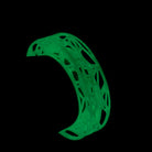 Glowing green bracelet on a black background
