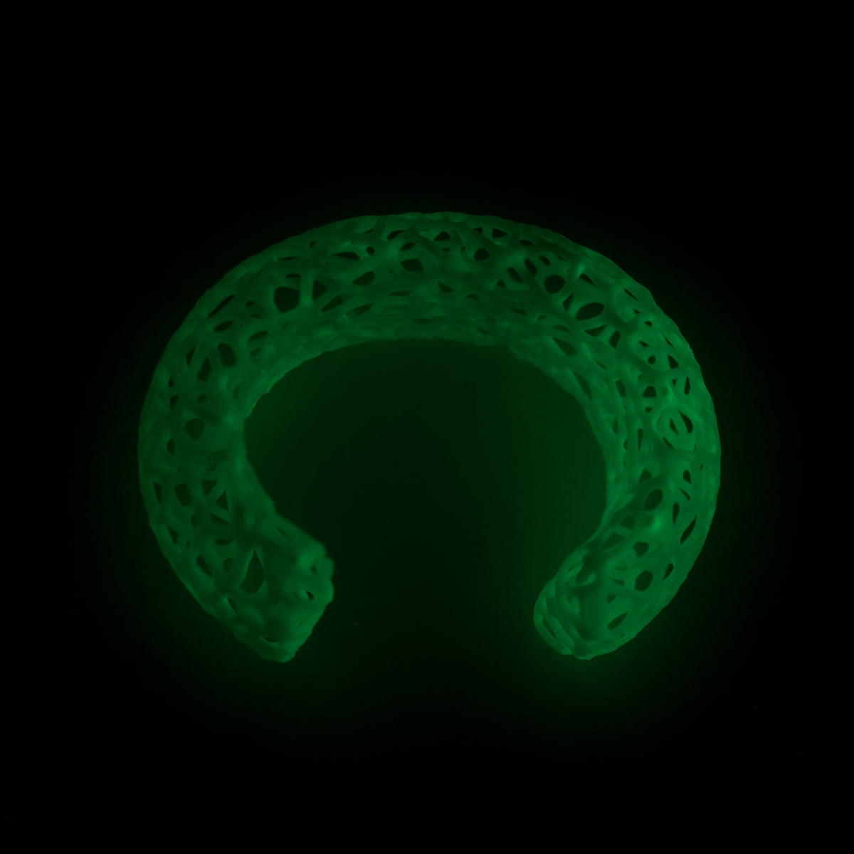Glow Symbiote Cuff, festival bracelet, alternate view