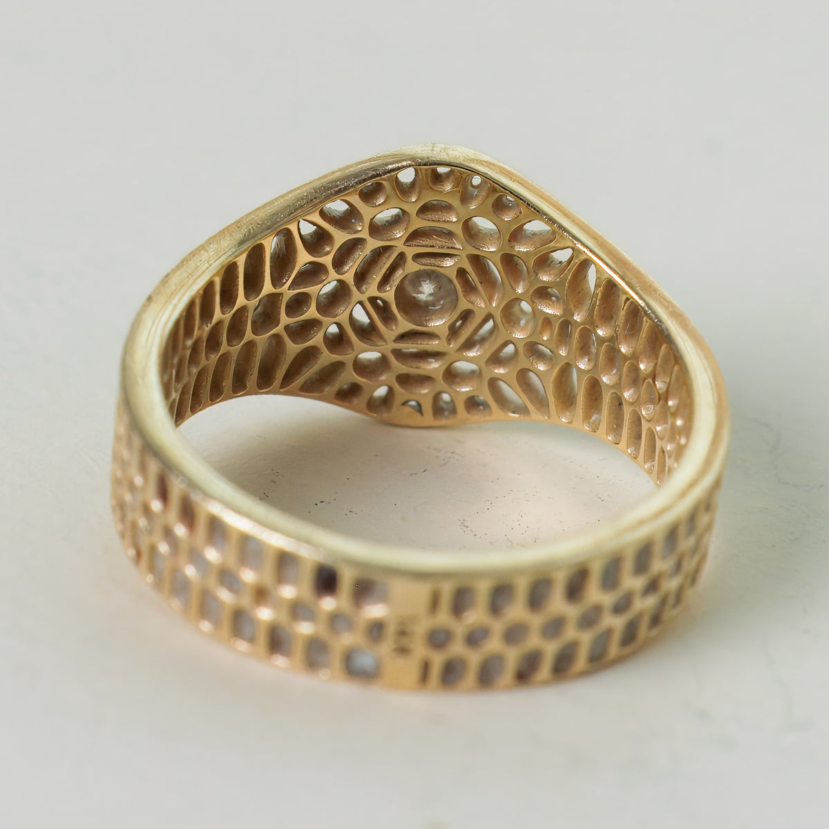 Hive Ring with Voronoi honeycomb cells, another view