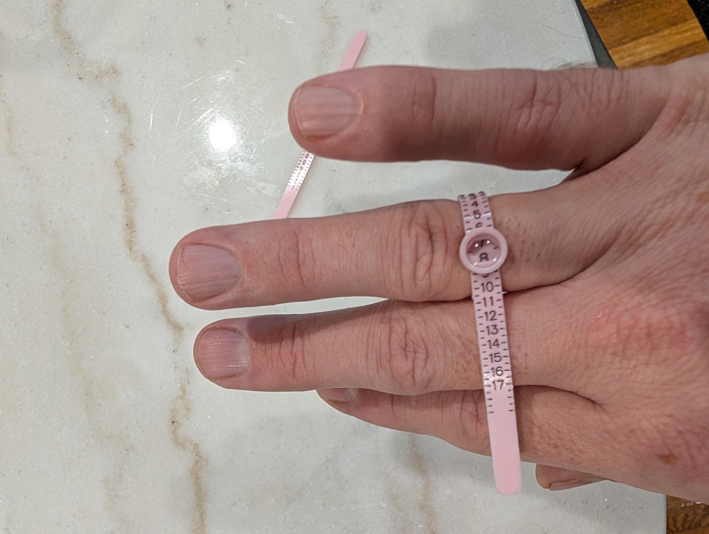 Pink Ring Sizer US Sizes With Magnifying Viewing Window for Engagement and Wedding Rings