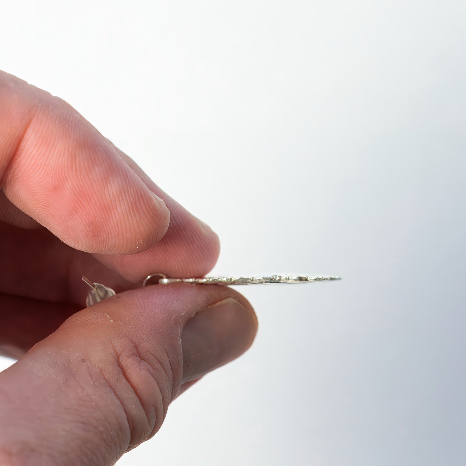 Six-Pointed Earrings Silver
