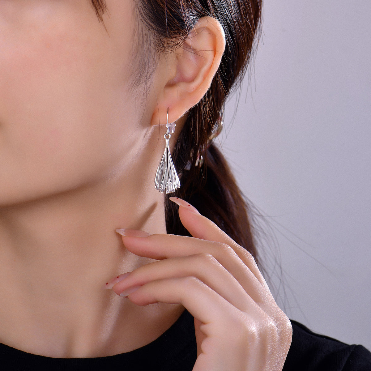 Palpae Tassel Earrings, lightweight botanical dangles