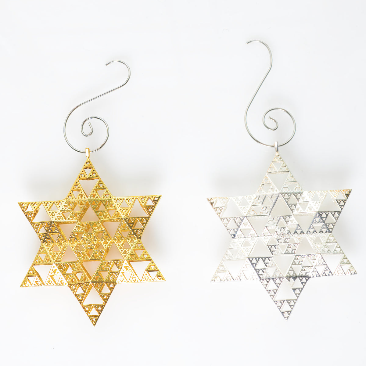 Sierpinski Star of David fractal ornament