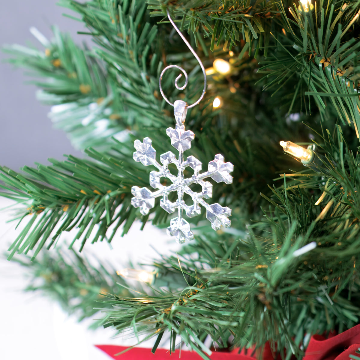 Sterling silver Snowflake Ornament No. 3, alternate view