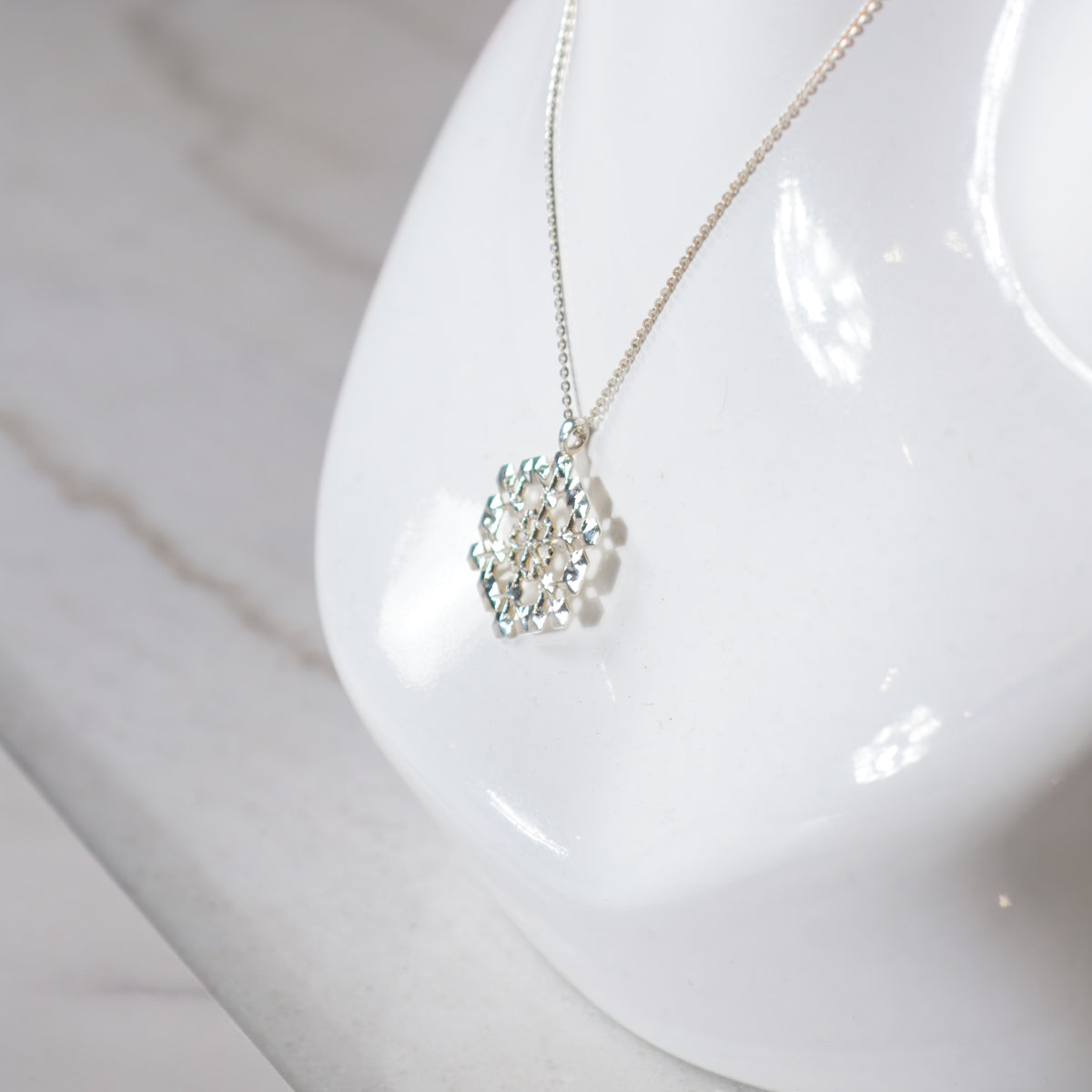 Snowflake Pendant No. 1, a winter jewelry gift
