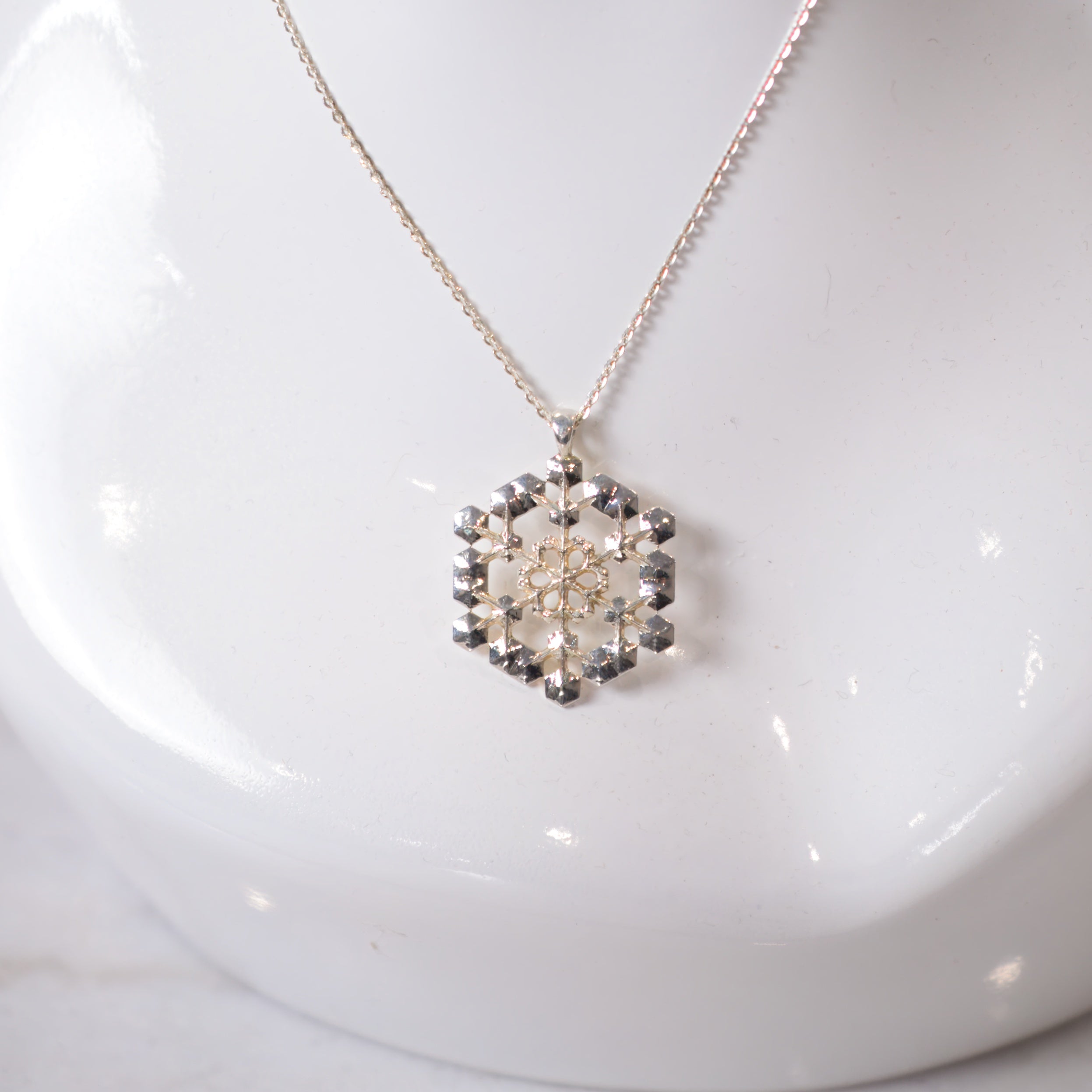 Sterling Silver Snowflake Pendant No. 1