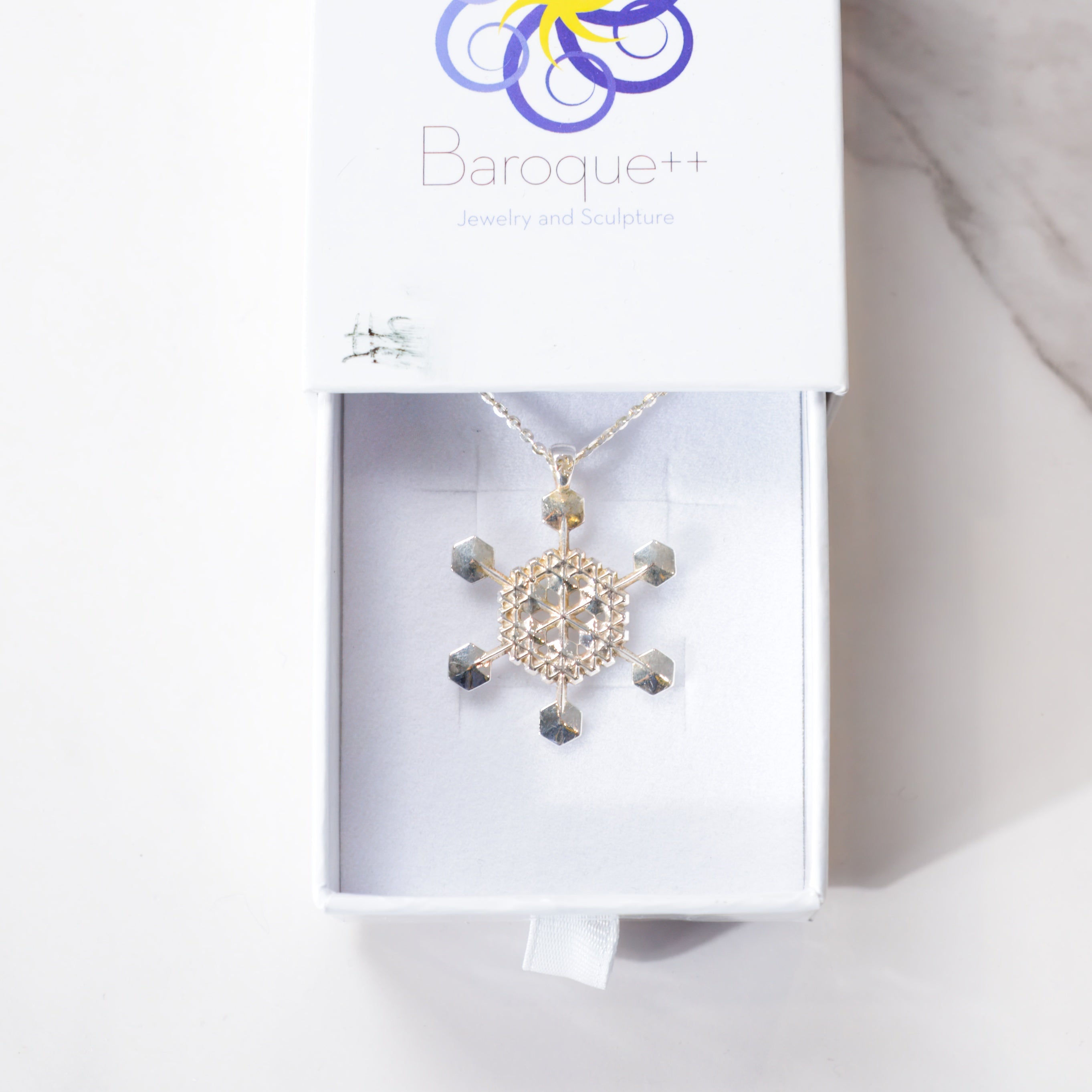 Sterling Silver Snowflake Pendant No. 5