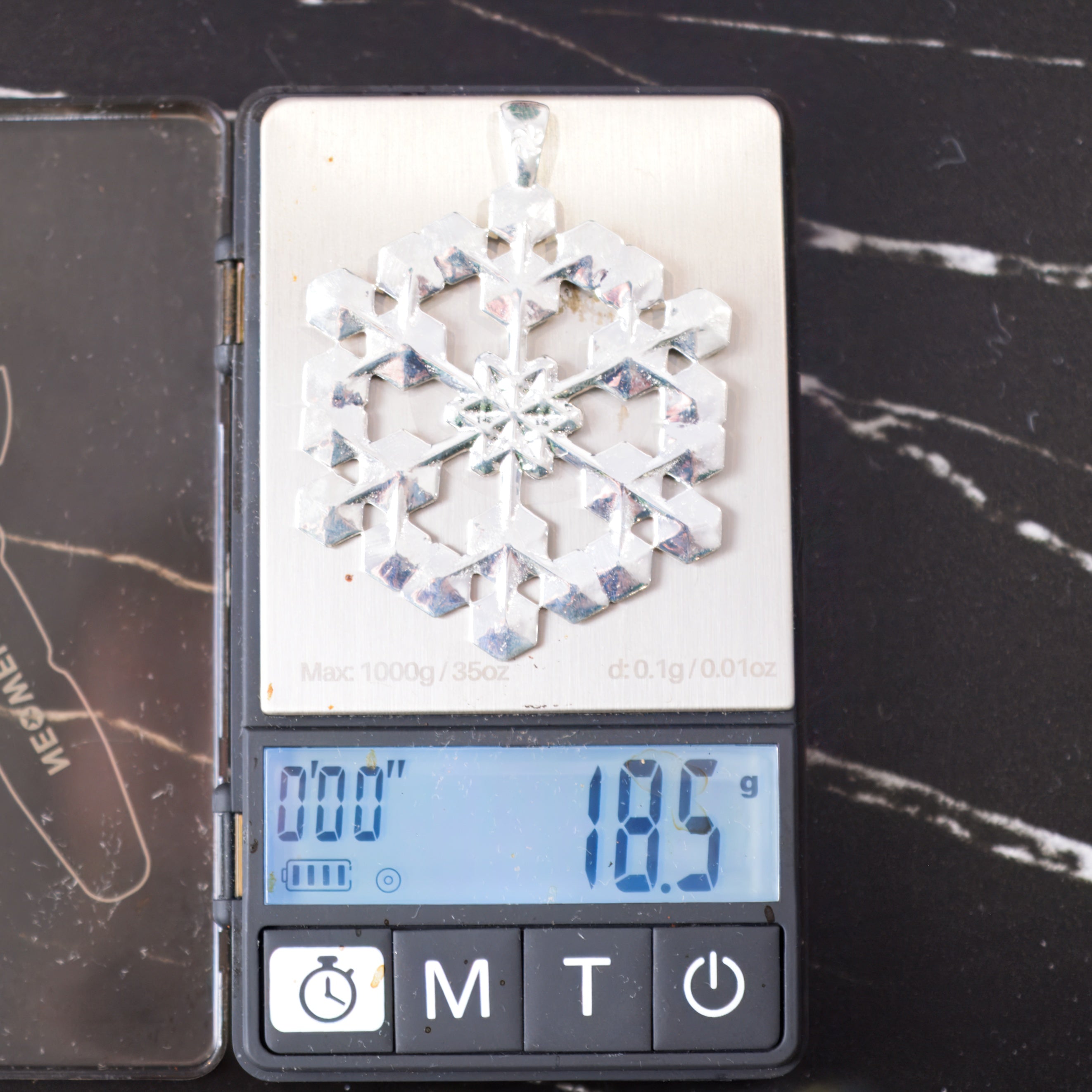 Snowflake Ornament Sterling Silver 2 in. No. 1