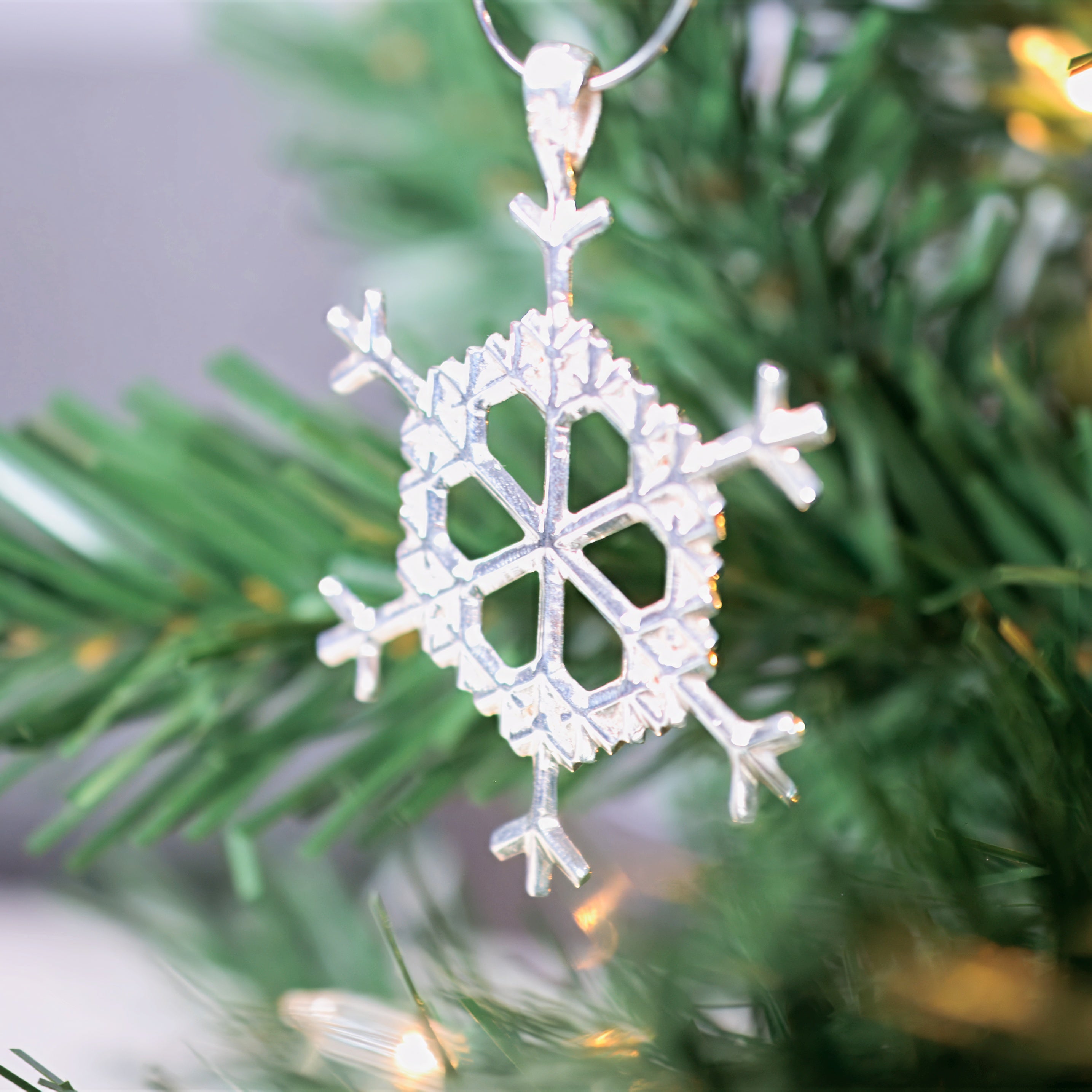 Snowflake Ornament Sterling Silver 2 in. No. 4