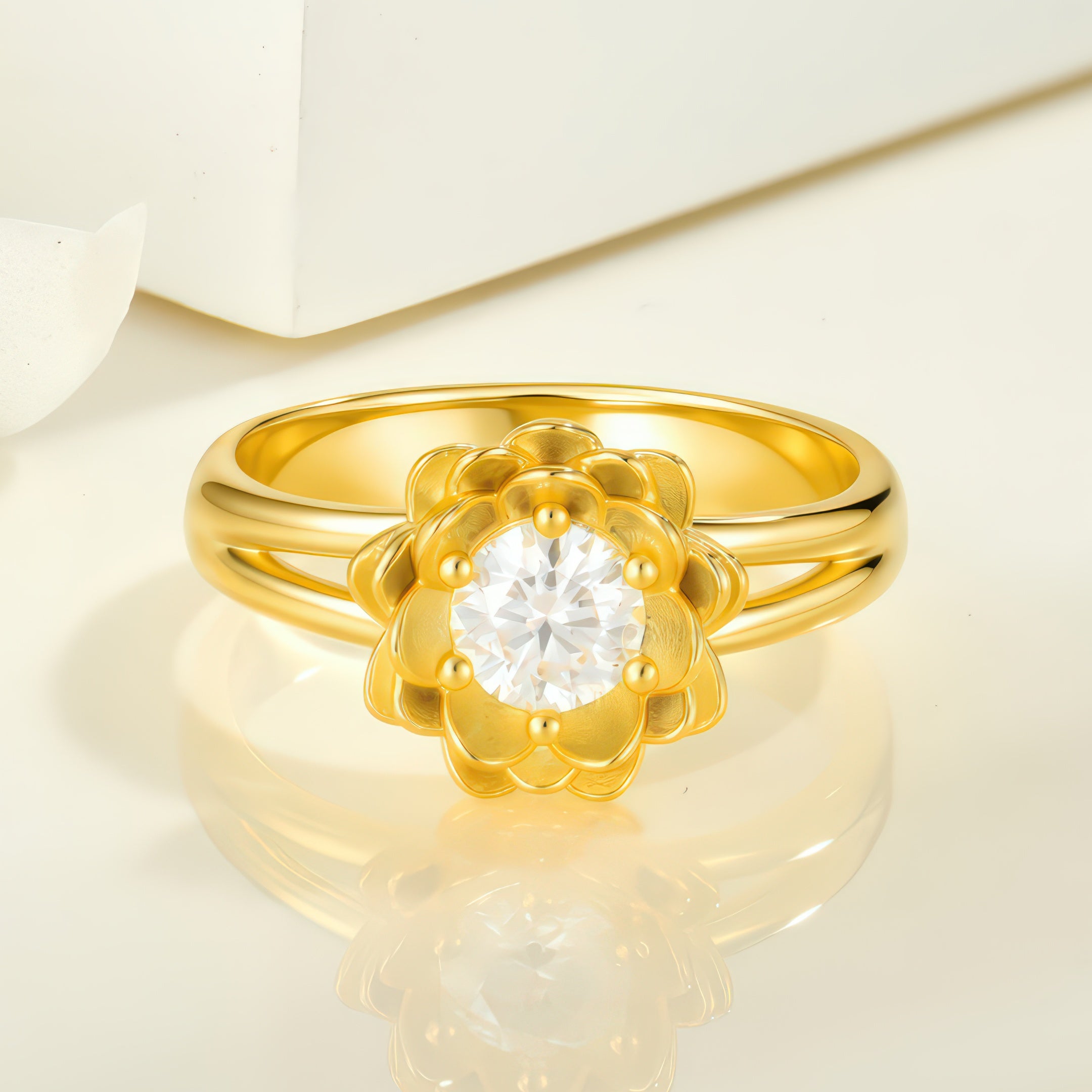 Lotus Ring Gold
