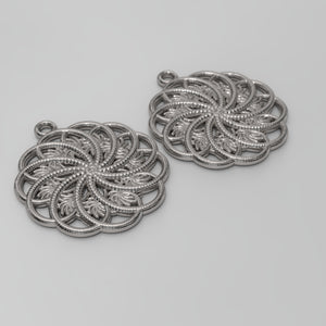 Eleven-Pointed Earrings Silver