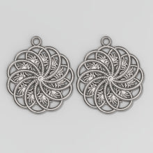 Load image into Gallery viewer, Eleven-Pointed Earrings Silver