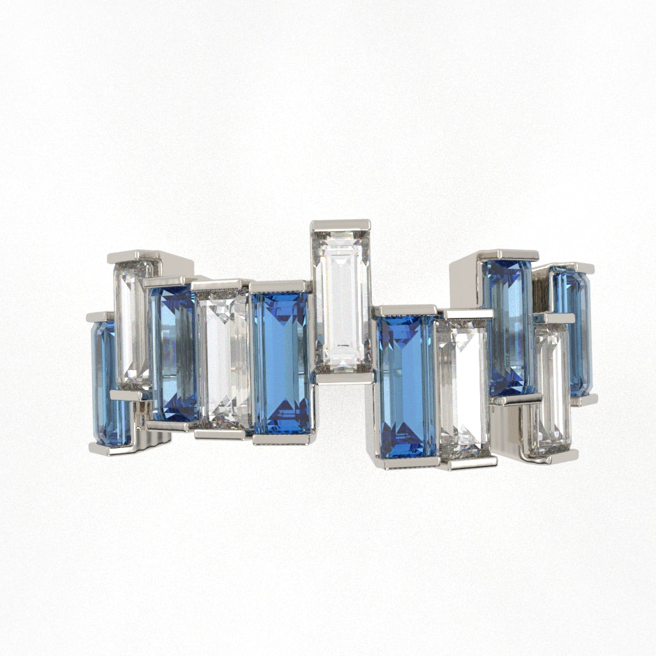 Jitter Baguette Ring, top view